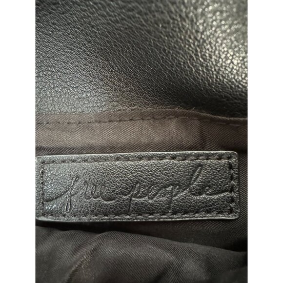 Faux Fur Zip Clutch Bag By Free People Black 8" x 5.5" - Picture 8 of 16